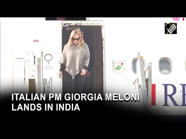 Italian PM Giorgia Meloni arrives in Delhi to attend Raisina Dialogue 2023