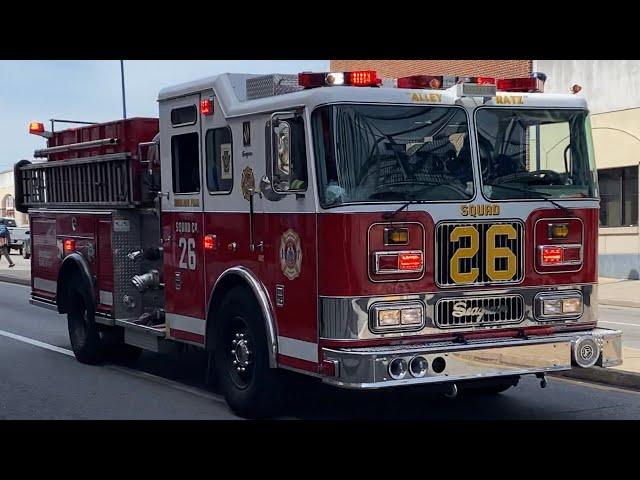 ⁴ᴷ  Highland Park Fire Company Squad 26 Responding { Federal Q + PA300 }