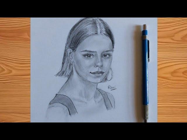 Effortlessly Draw a Beautiful Girl. Loomis method tutorial vedio for beginners .