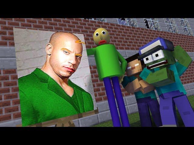 Drawing challenge with baldi's   Minecraft Animation - MINECRAFT ANIMATION