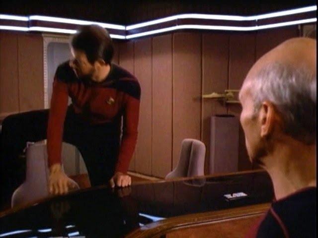 Riker sits down