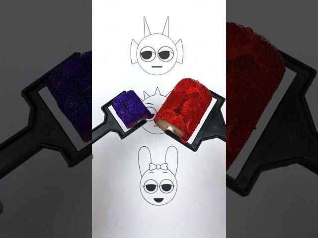 Sprunki Durple, Raddy and Pinki Phase 4 Awesome Paper Paint Art #sprunki #incredibox #art