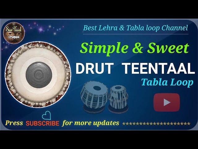 Drut Teentaal Simple Loop । द्रुत तीनताल तबला