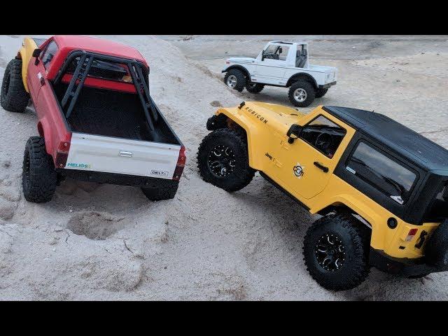 Hill Climb Testing - 3 GCM DELTA Chassis Trucks RC Scale Trucking