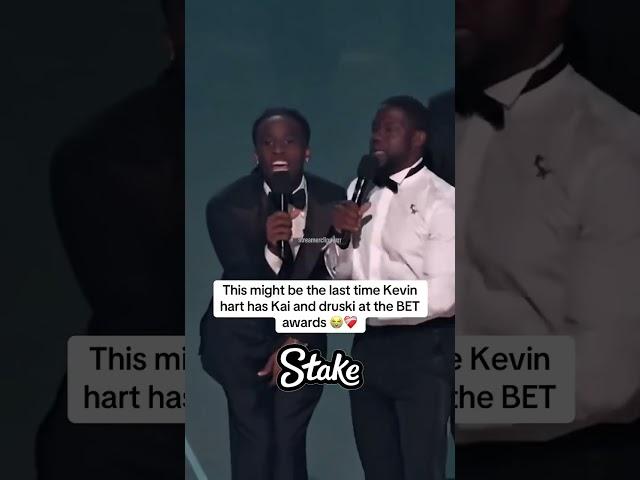 This might be the last time Kevin hart has Kai and druski at the BET awards ️‍🩹#kaicenat