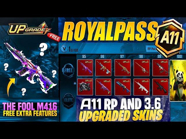 A11 Royal Pass & 3.6 Update | The Fool M416 Free Features| 10 New Upgradable Guns | PUBGM