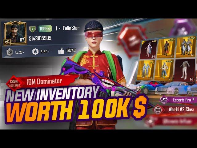 My New Dominator Account Inventory Video  Worth 100k$? | FalinStar Gaming | PUBG MOBILE