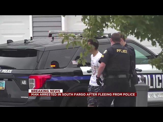 Man arrested after officers search area in south Fargo