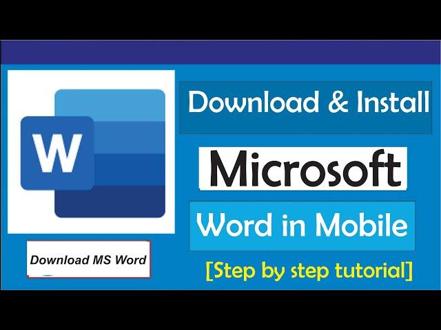 How To Download MS Word In Mobile (Download and Install on Android)