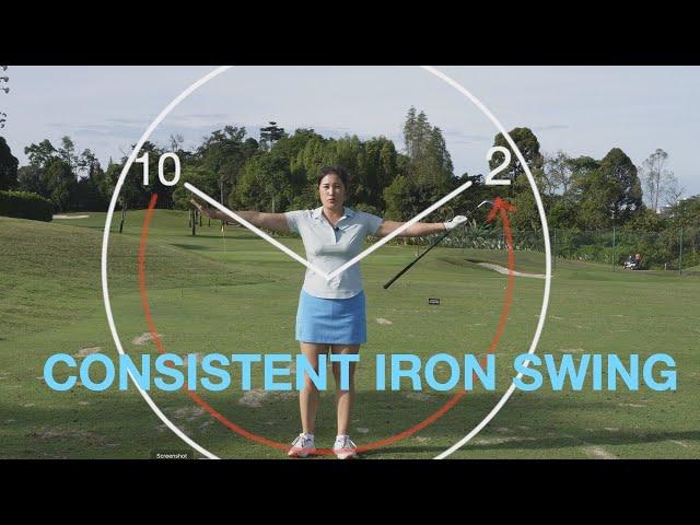 The 10 to 2 Iron Swing - Golf with Michele Low