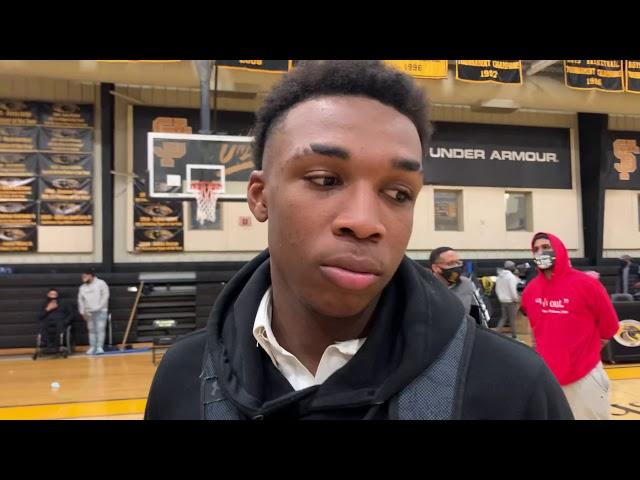 St. Frances basketball Elijah Davis, Khyrie Staten and Byron Ireland 03/15/21