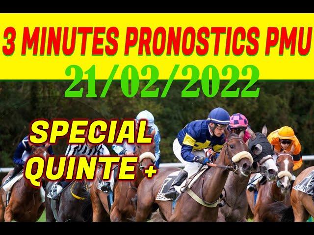 PRONOSTICS PMU TURF QUINTE+ 21 Fevrier 2022 Vincennes 1ère course - Prix de Bracieux