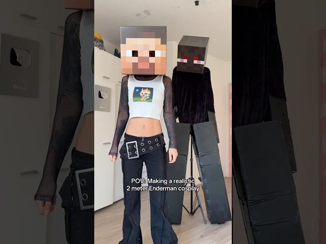 You can watch the video but avoid direct eye contact #cosplay #enderman #minecraft