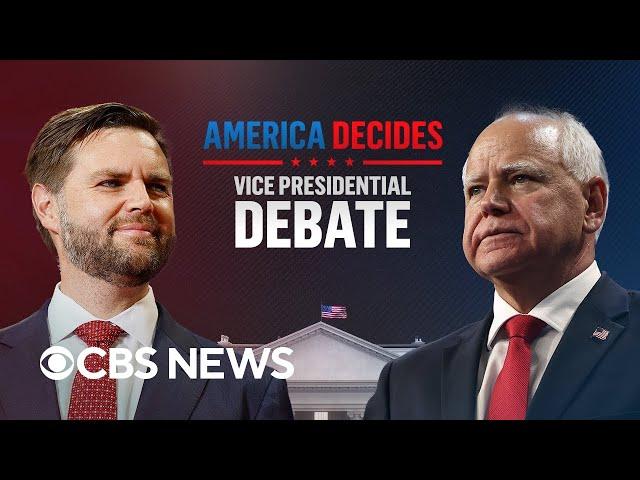 Full debate: JD Vance and Tim Walz vice presidential debate, hosted by CBS News