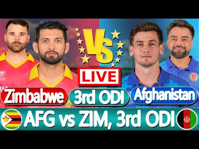 Afghanistan vs Zimbabwe Live | Live cricket match today | AFG vs ZIM 3rd odi Score |