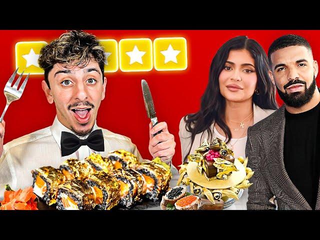 Eating At CELEBRITY Restaurants for 24 HOURS!!