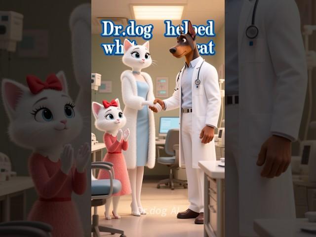 The dog doctor helped the kitten #dog #cute #puppy #animals #aidog