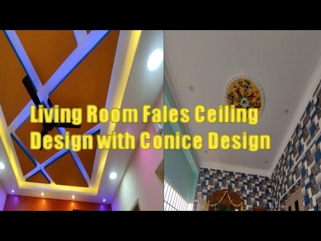 False Ceiling Design Living Room Car Parking Cornish with Flower