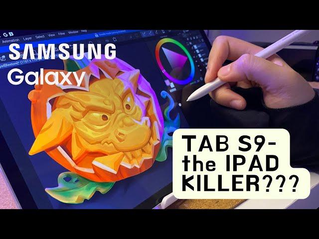 Samsung Galaxy Tab S9 Professional Artist Review/1st impression! Drawing + Painting Demo