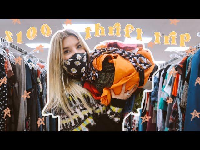 What $100 will get you at the thrift store?! || come thrift with me || HUGE $100 thrift haul