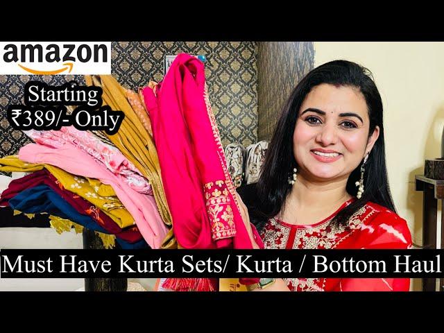 Must Have Amazon Kurta Set Haul, Embroidered Kurta Pant With Dupatta,Cotton Kurta Palazzo,Co-ord Set