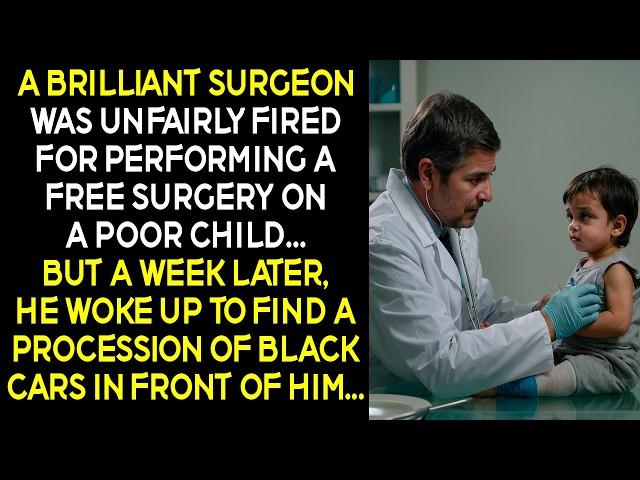 A brilliant surgeon was unfairly fired for performing a free surgery on a poor child. But a week...