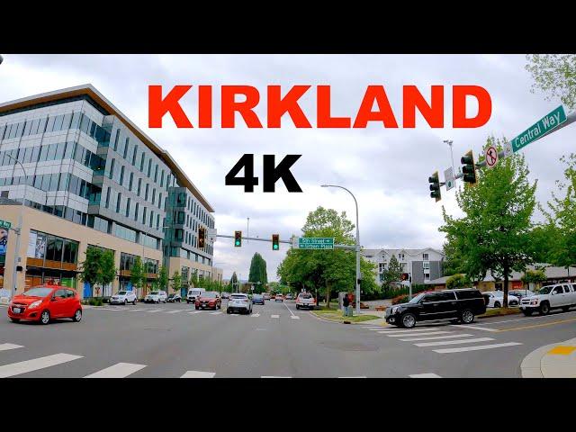 Downtown Kirkland, Washington Drive 4k