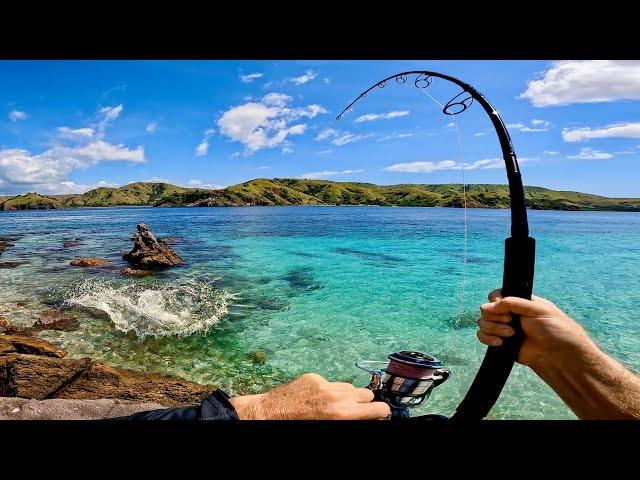 Extreme Solo Fishing On A Tiny Island Paradise