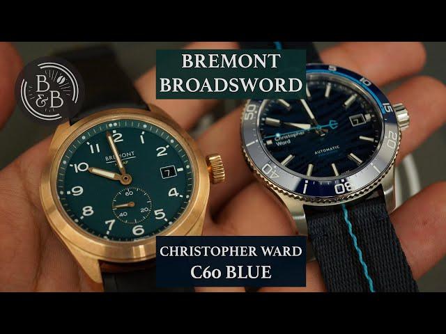 Two popular British watch brands - Bremont Broadsword & CW C60 BLUE - Two Watches In Two Minutes