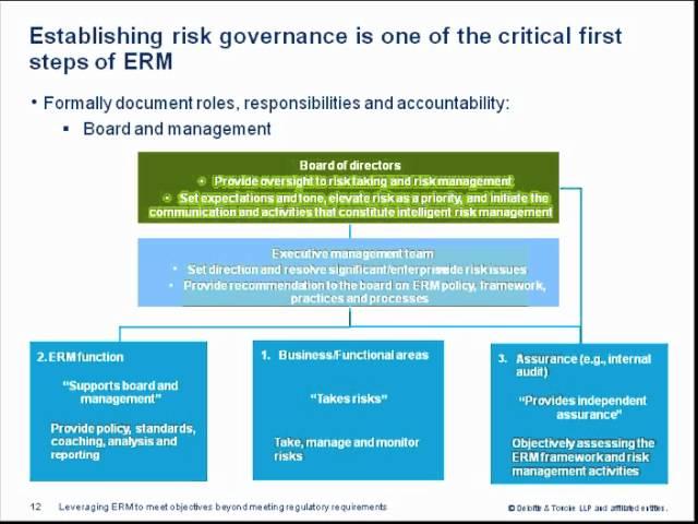 Deloitte Canada: Five components of an effective ERM framework