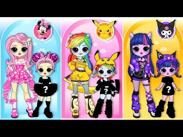 MLP Twilight Sparkle, Rainbow Dash & Friends Get New Fashion | DIYs Paper Doll & Craft