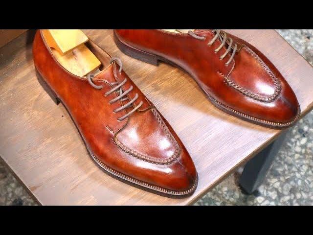 Making HANDMADE Bespoke derby shoes from Start to Finish