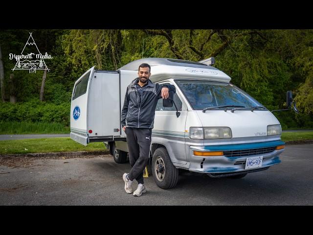 Traveling the whole world in a 1990 Japanese Toyota camper van