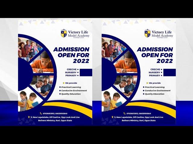 How to design school admission flyer in Corel draw