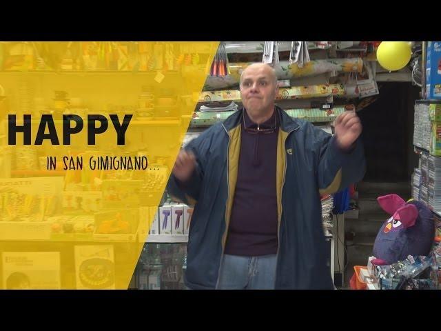 Happy in San Gimignano