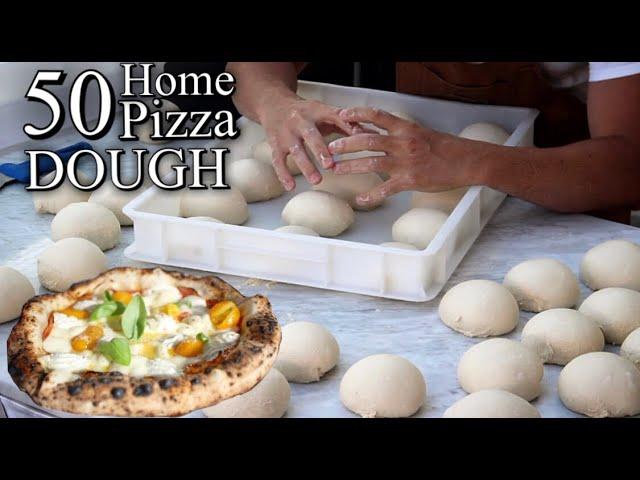 HOW TO MAKE 50 NEAPOLITAN PIZZAS⎮Full Dough Recipe With Poolish
