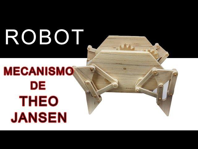 Robot with the Theo Jansen Mechanism | Four Legs Walking Machine Model