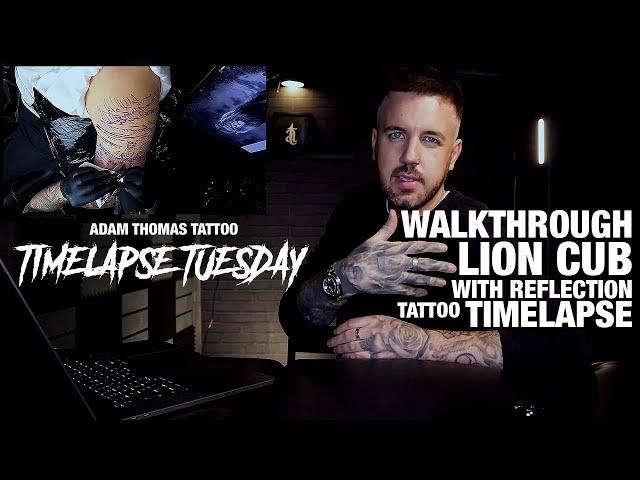 TATTOO timelapse LION CUB with EXPLANATION.