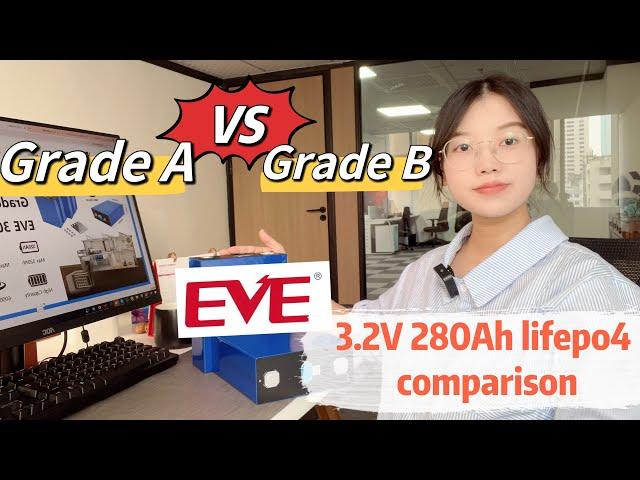 EVE Lifepo4 280Ah Grade A and Grade B lifepo4 cell comparison