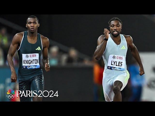 Noah Lyles vs. Erriyon Knighton 200m rematch in Zurich comes down to final stretch | NBC Sports