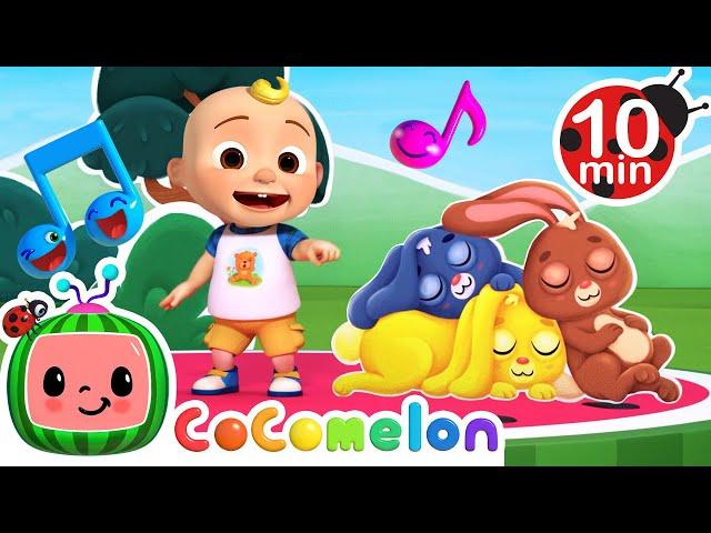 [ 10 MIN LOOP ] Hop Little Bunnies Dance!| Dance Party | Fun CoComelon Nursery Rhymes & Kids Songs