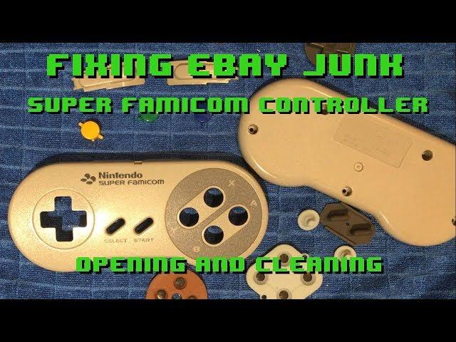 Fixing eBay Junk - Super Famicom Controller - Cleaning a pop spill