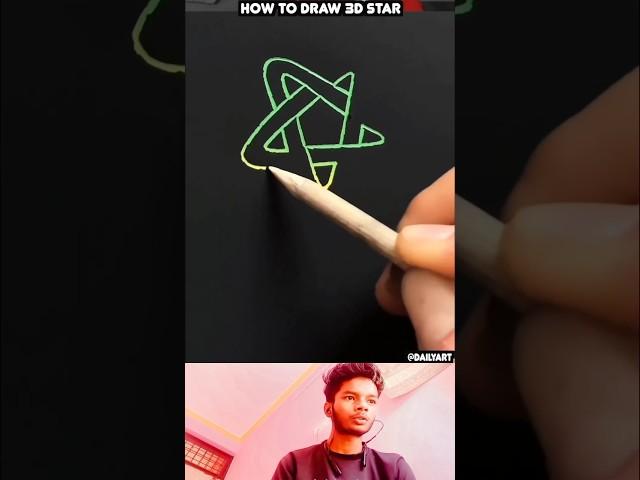 How to draw 3D star prt55 #surfnboy #shorts