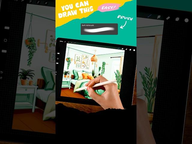 Draw a Cozy Room on your iPad #artwithflo #procreatetutorial