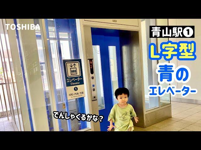 【174日目】青山駅①河和・内海方面行き青のエレベーター（東芝製）