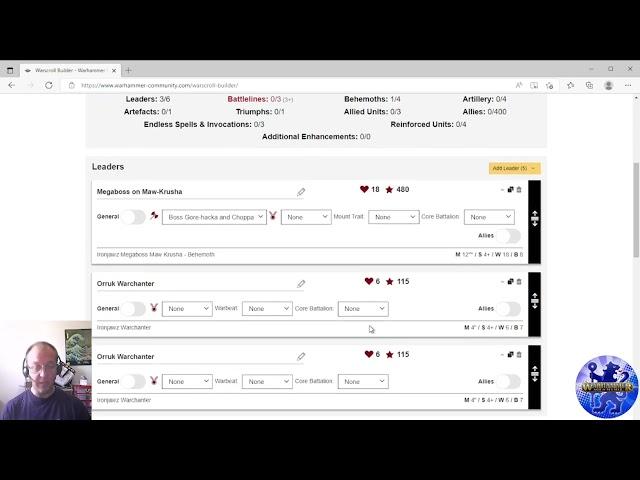 Warhammer Age of Sigmar Warscroll Builder and Best Coast Pairings Battle Report