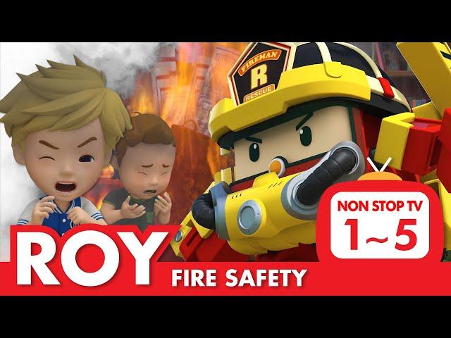 Fire Safety Full Episodes│01~05 Episodes│ROY's Safety Series│Safety Episodes│Robocar POLI TV