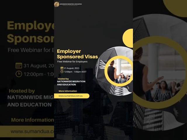 Employer Sponsored Visa - Join our webinar!