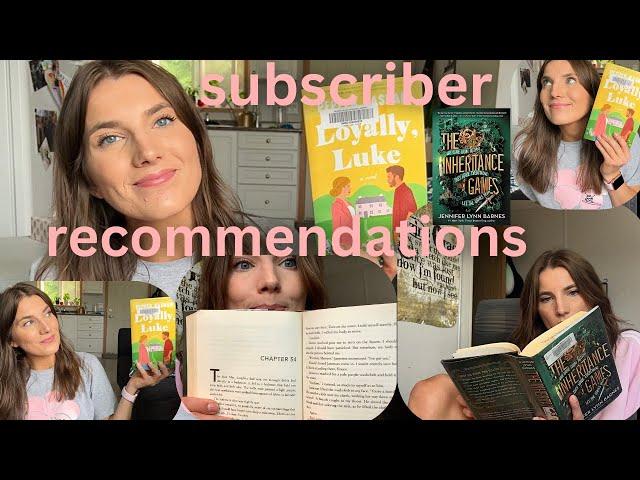 reading books my subscribers recommend