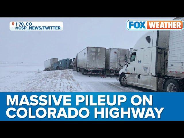 Large Collision on I-70 in Colorado Due to Winter Storm Conditions